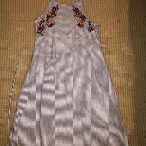 Speechless navy and white dress with flower detail